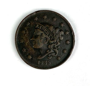1835 US Coronet Head Large Cent