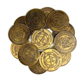 Group of 13 1964 LaSalle County Illinois Farm Bureau 50th Anniversary Souvenir Half Dollar Tokens