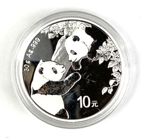 2023 China 10 Yuan Panda 30 Grams .999 Silver Round