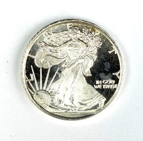 Highland Mint Walking Liberty Design 1/2 oz .999 Fine Silver Round