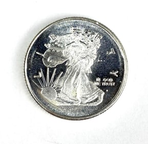 Highland Mint Walking Liberty Design 1/4 oz .999 Fine Silver Round
