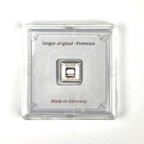 Geiger Edelmetalle Schloss Goldengossa 1 Gram .999 Fine Silver Ingot/ Bar