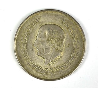 1952 Mexico 5 Pesos Hidalgo 27.8g .720 Silver Coin