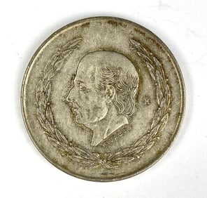 1952 Mexico 5 Pesos Hidalgo 27.8g .720 Silver Coin