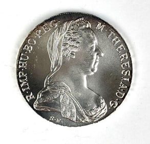 1780 Austria Maria Theresa Silver Thaler Coin