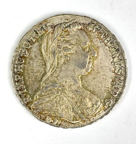 1780 Austria Maria Theresa Silver Thaler Coin