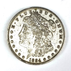 1884 US Morgan Silver Dollar