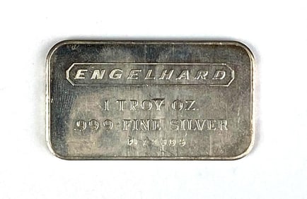 Engelhard 1 oz .999 Fine Silver Ingot/ Bar