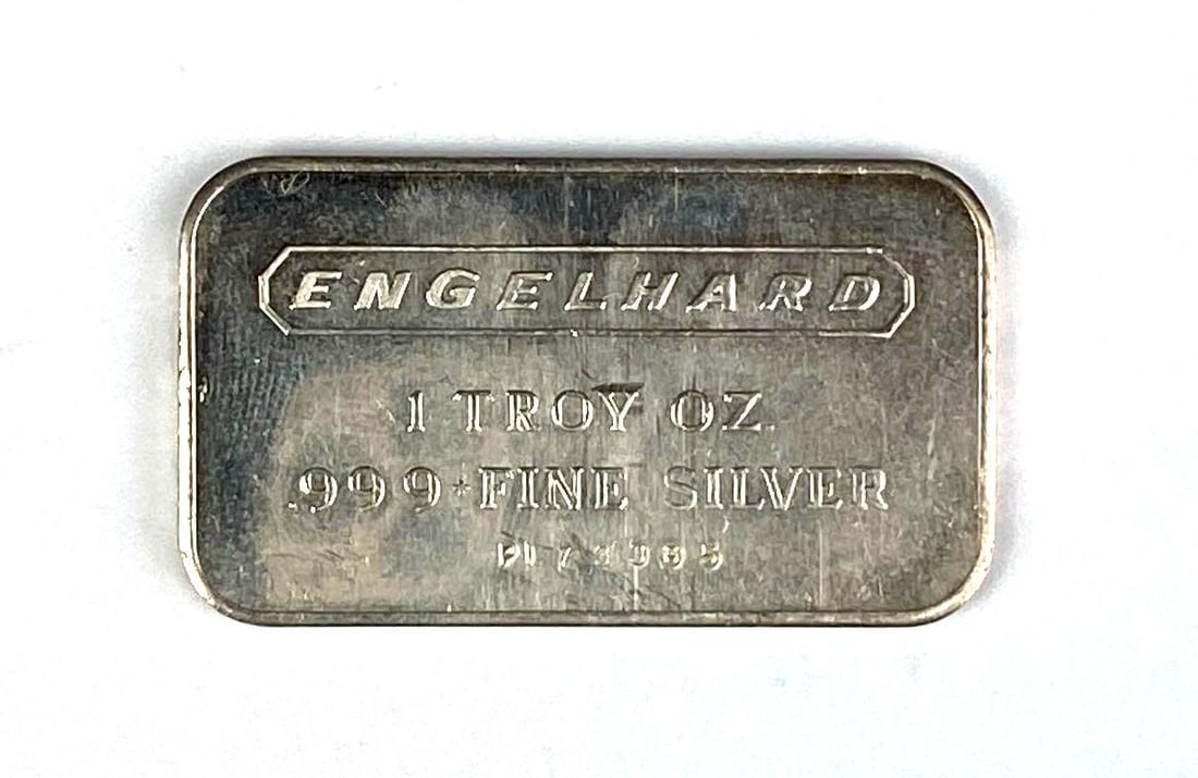 Engelhard 1 oz .999 Fine Silver Ingot/ Bar: Engelhard 1 oz .999 Fine Silver Ingot/ Bar