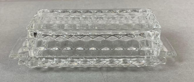 Vintage 1960’s Fostoria American Butter Holder with Lid