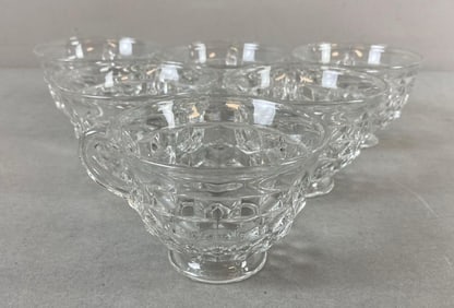 Group of 6 Vintage 1960’s Fostoria American Oyster Cocktail Glasses