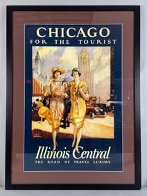 Illinois Central Railroad Chicago for the Tourist Advertising Poster