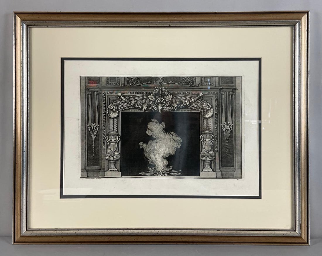 Antique Piranesi Diverse Manieri Chimneypiece Lithograph (1 of 5)