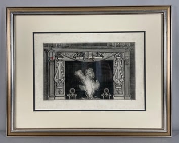 Antique Piranesi Diverse Manieri Chimneypiece Lithograph
