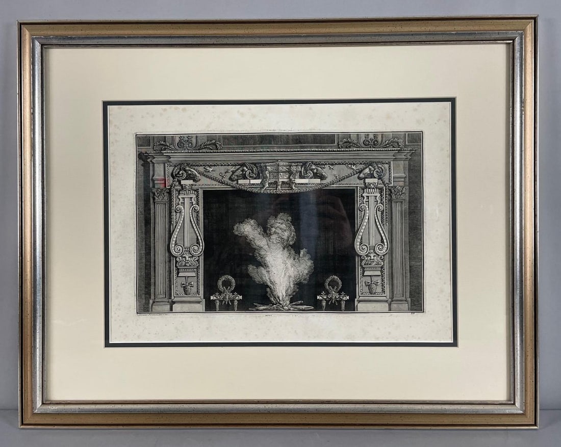 Antique Piranesi Diverse Manieri Chimneypiece Lithograph (1 of 4)