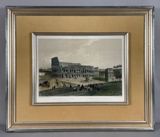 Antique Benoist Flavian Amphitheater Roman Colosseum Lithograph