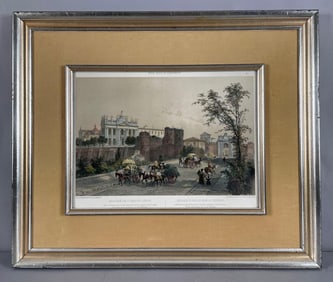 Antique Benoist Archbasilica of St. John Lateran Lithograph