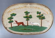 Antique Polychrome Painted Northern European Bride's Box