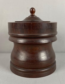 Antique Treenware Wood Tobacco Jar