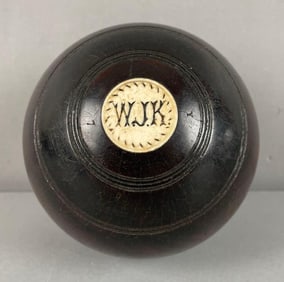 Antique Lignum Vitae Lawn Bowling Ball