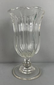 Antique Ribbed Glass Celery Vase