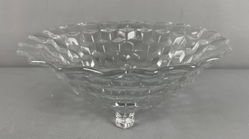 Vintage Fostoria American Pressed Glass Footed Centerpiece Bowl