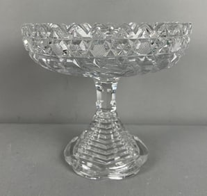 Vintage Cut Crystal Pedestal Compote