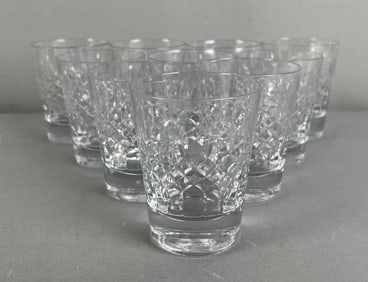 Group of 10 Cut Glass Liqueur Glasses