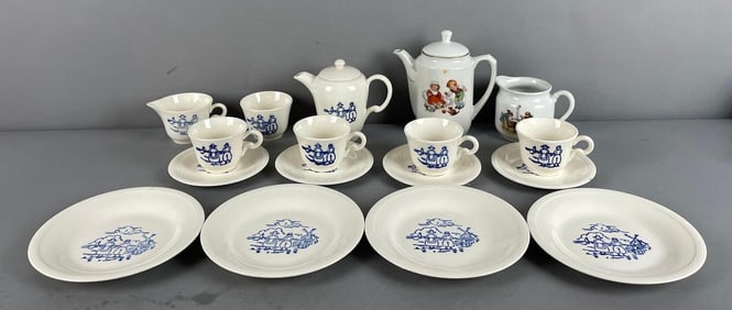 Vintage Edwin M. Knowles Dutch Pattern Children's Tea Set