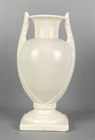 Mid Century Modern Lenox Matte White Pottery Trophy Vase
