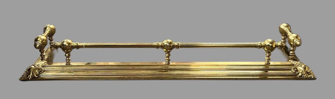 Antique Brass Fireplace Surround (1 of 4)