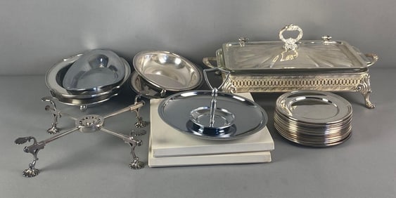 Group of Assorted Silverplate Serving Dinnerware
