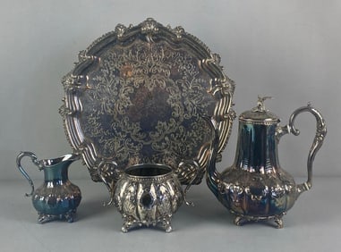 Group of 4 Silverplate Items
