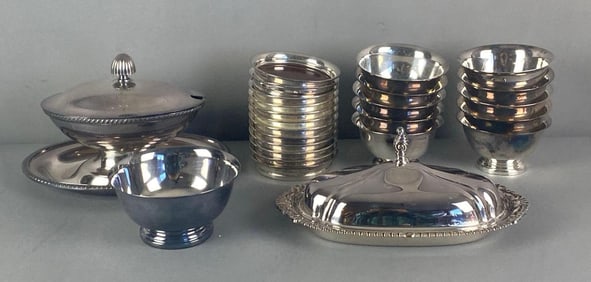 Group of Assorted Silverplate Items
