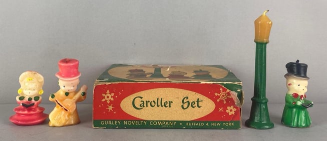 Antique Gurley Novelty Caroller Candle Set