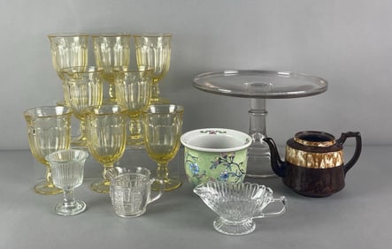 Group of Assorted Pottery and Glassware
