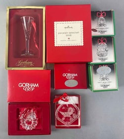 Group of Assorted Crystal Christmas Ornaments