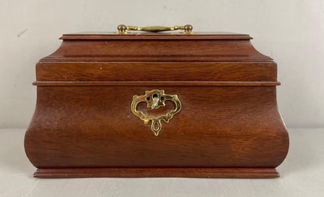 Williamsburg Restoration Virginia Metal Crafters Mahogany Tea Box