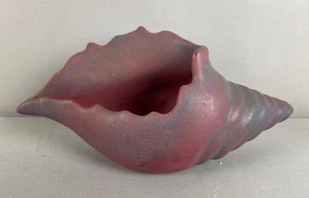 Van Briggle Arts and Crafts Conch Shell Pottery Vase