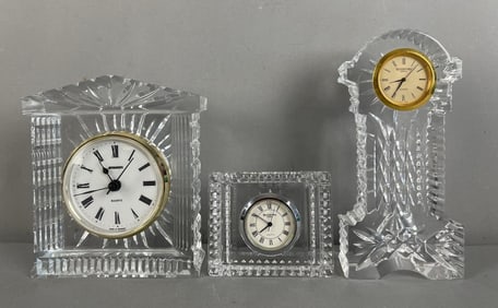 Group of 2 Waterford Crystal Clocks and More