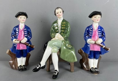 Group of Vintage Royal Doulton Bone China Williamsburg Male Figurines