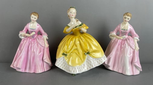 Group of Vintage Royal Doulton Bone China Lady Figurines