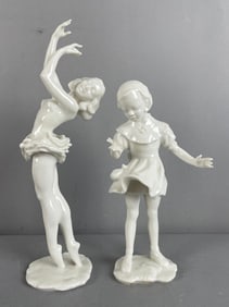Group of 2 Hutschenreuther Sell Porcelain Girl Figurines