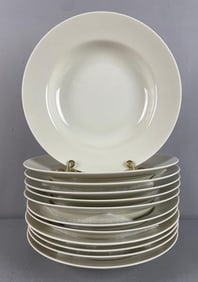 Set of 12 Fitz and Floyd Buff Porcelain Dishes