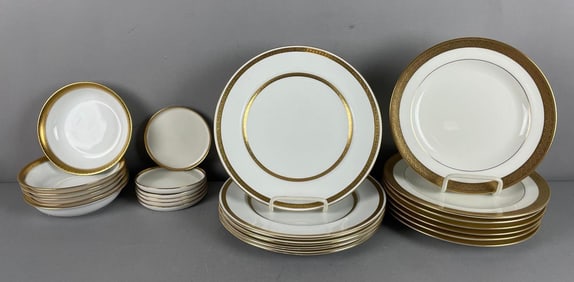 Group of Gold Trimmed China Dishes
