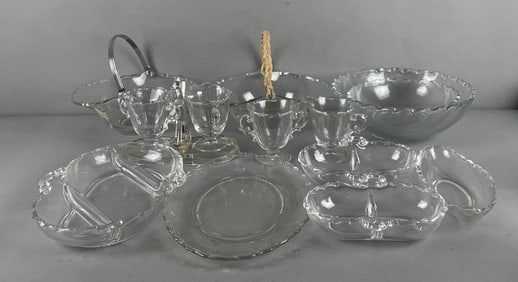 Group of Vintage Fostoria Century Glass Serving Dishes