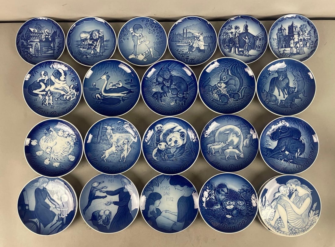 Group of Royal Copenhagen Mother's Day Plates and More: 6" plates, includes children's day