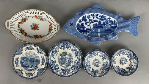 Group of Vintage Royal Staffordshire Tonquin Plates and More