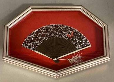 Vintage Framed Japanese Hand Fan