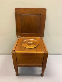 Antique 20th Century Wooden Bedside Commode Cabinet